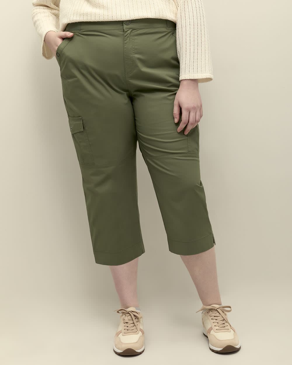 Cotton Capri with Ribbed Waistband Four leaf clover 2 Cotton Capri with Ribbed Waistband Four leaf clover