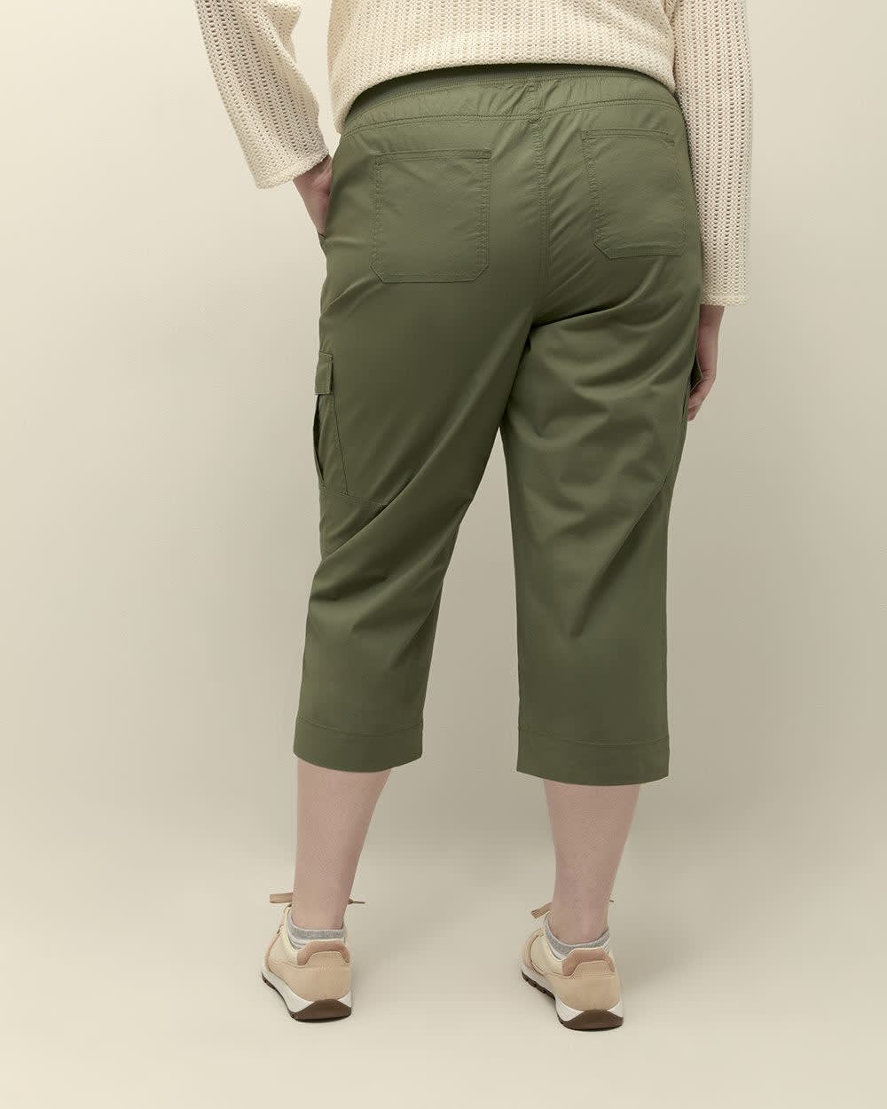 Cotton Capri with Ribbed Waistband Four leaf clover 3 Cotton Capri with Ribbed Waistband Four leaf clover