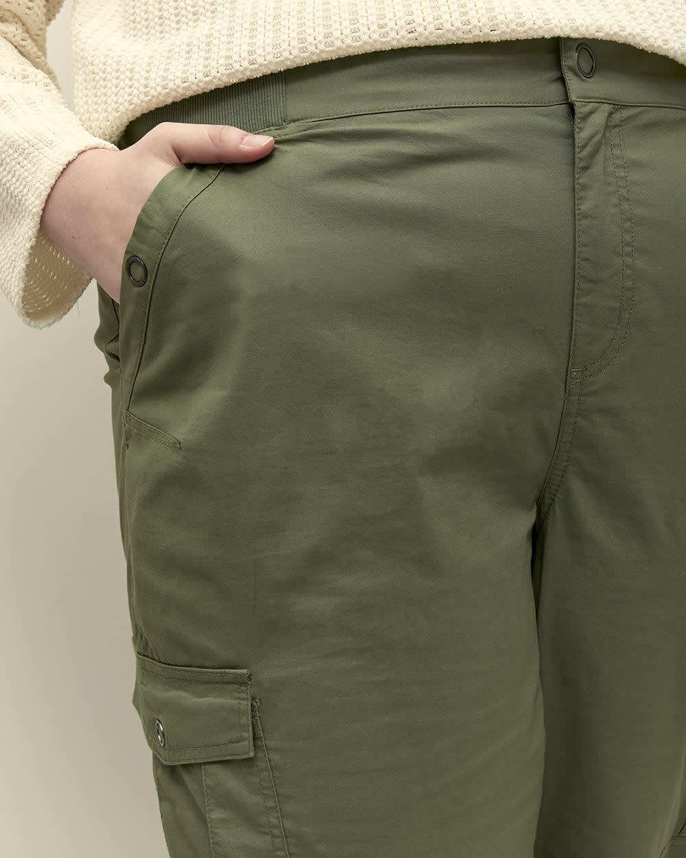 Cotton Capri with Ribbed Waistband Four leaf clover 4 Cotton Capri with Ribbed Waistband Four leaf clover