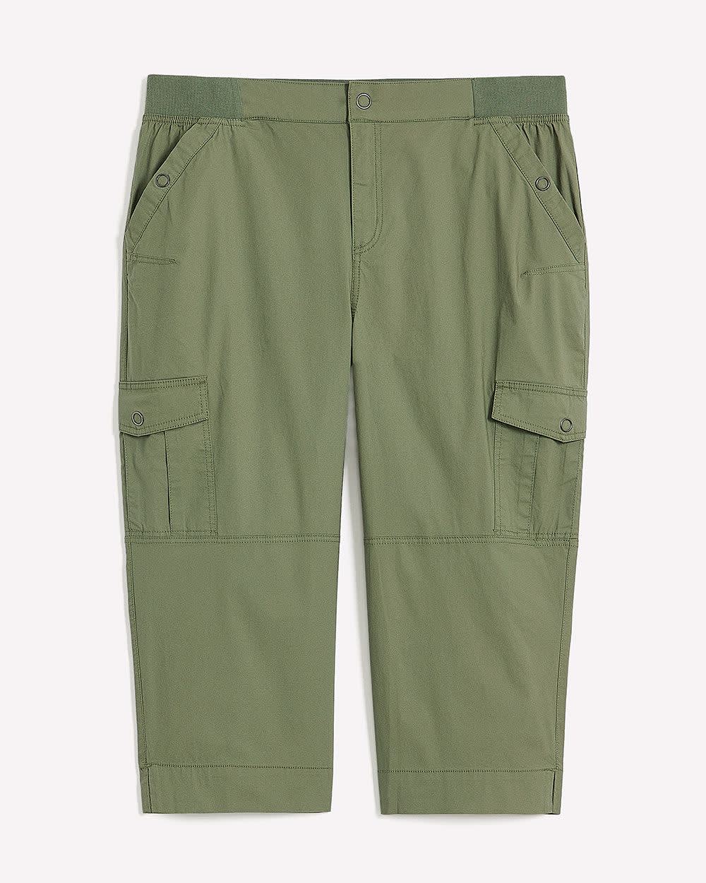 Cotton Capri with Ribbed Waistband Four leaf clover 5 Cotton Capri with Ribbed Waistband Four leaf clover