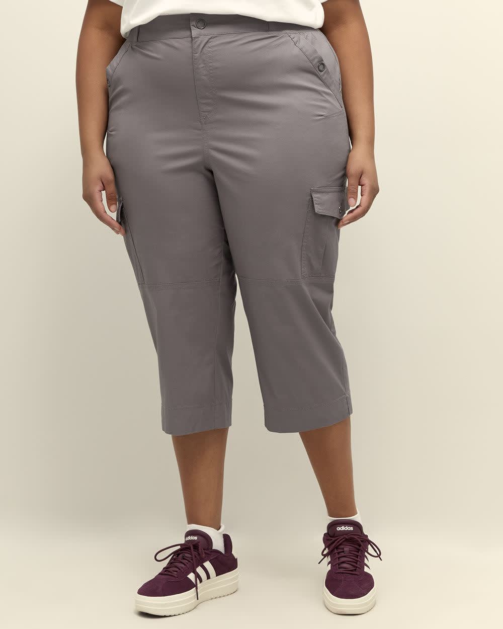Cotton Capri with Ribbed Waistband shark