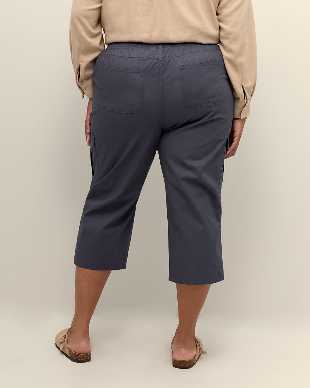 Cotton Capri with Ribbed Waistband Odyssey gray
