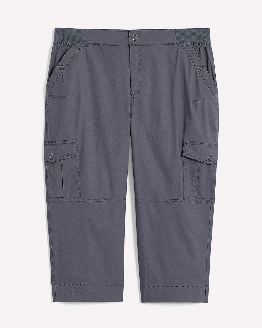 Cotton Capri with Ribbed Waistband Odyssey gray
