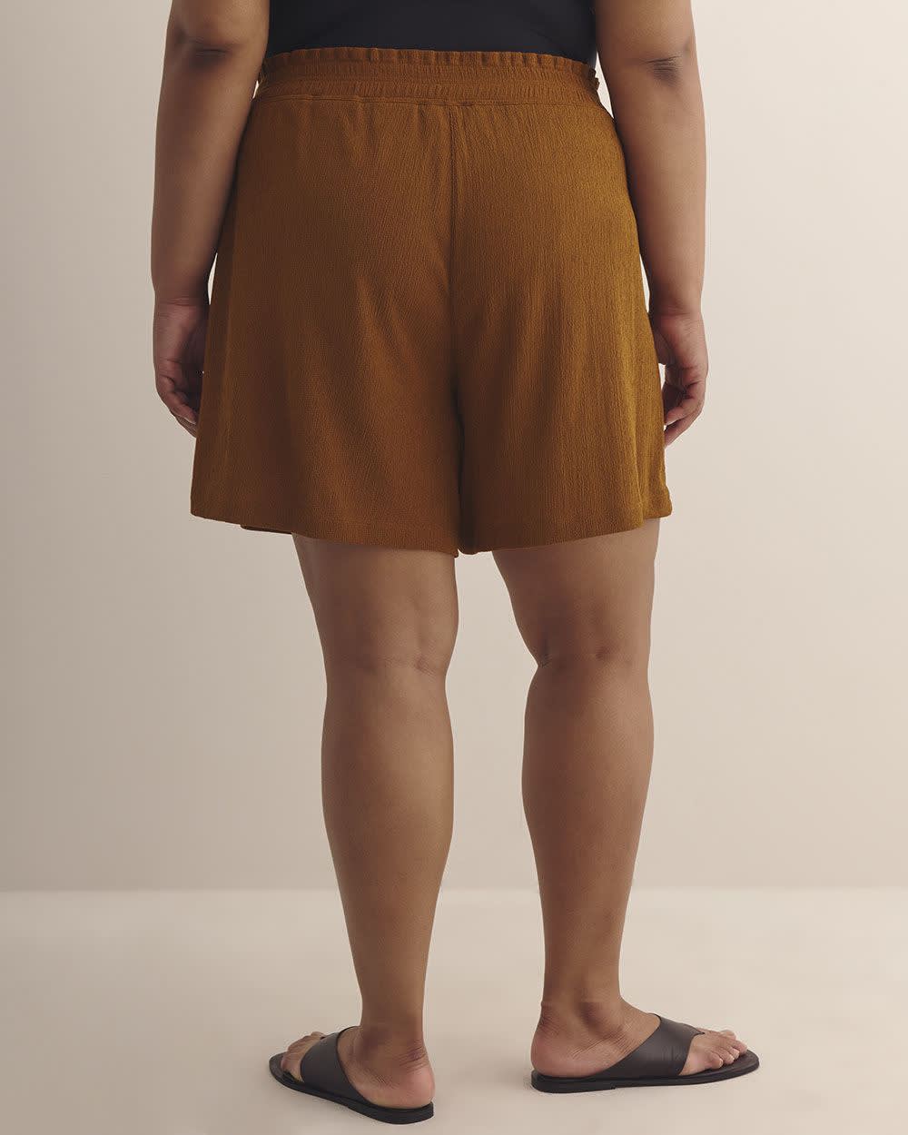 Textured Knit Pull-On Short Glazed ginger 3 Textured Knit Pull-On Short Glazed ginger