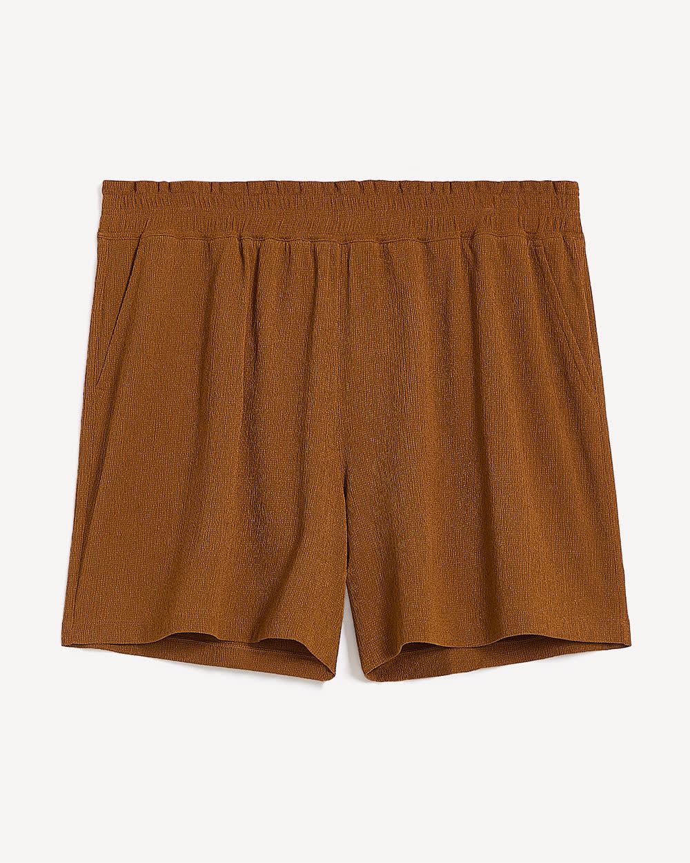 Textured Knit Pull-On Short Glazed ginger 5 Textured Knit Pull-On Short Glazed ginger
