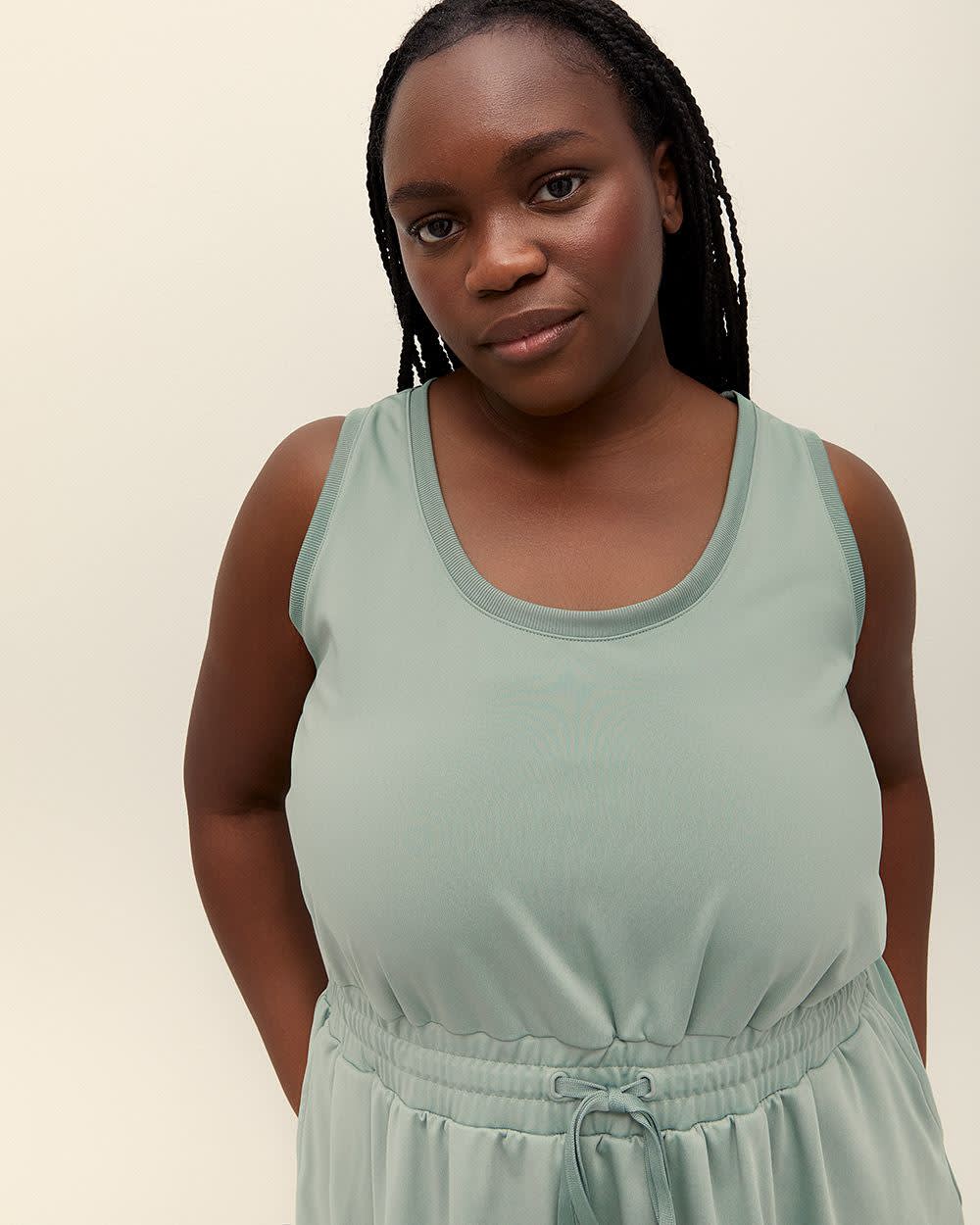 Responsible, Sleeveless Dress with Cinched Waist - Active Zone Light jade 2 Responsible, Sleeveless Dress with Cinched Waist - Active Zone Light jade