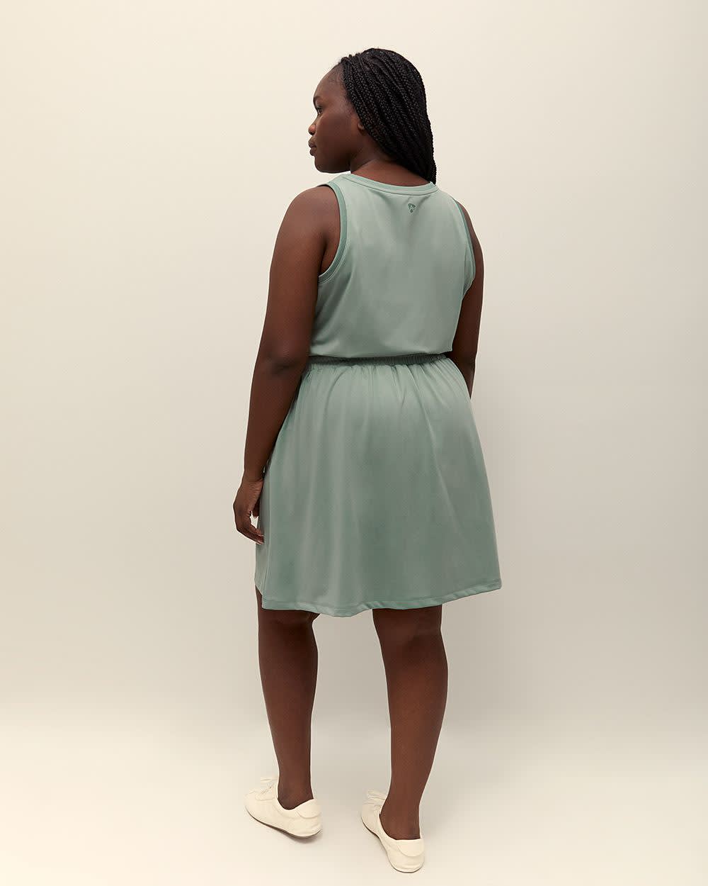 Responsible, Sleeveless Dress with Cinched Waist - Active Zone Light jade 3 Responsible, Sleeveless Dress with Cinched Waist - Active Zone Light jade
