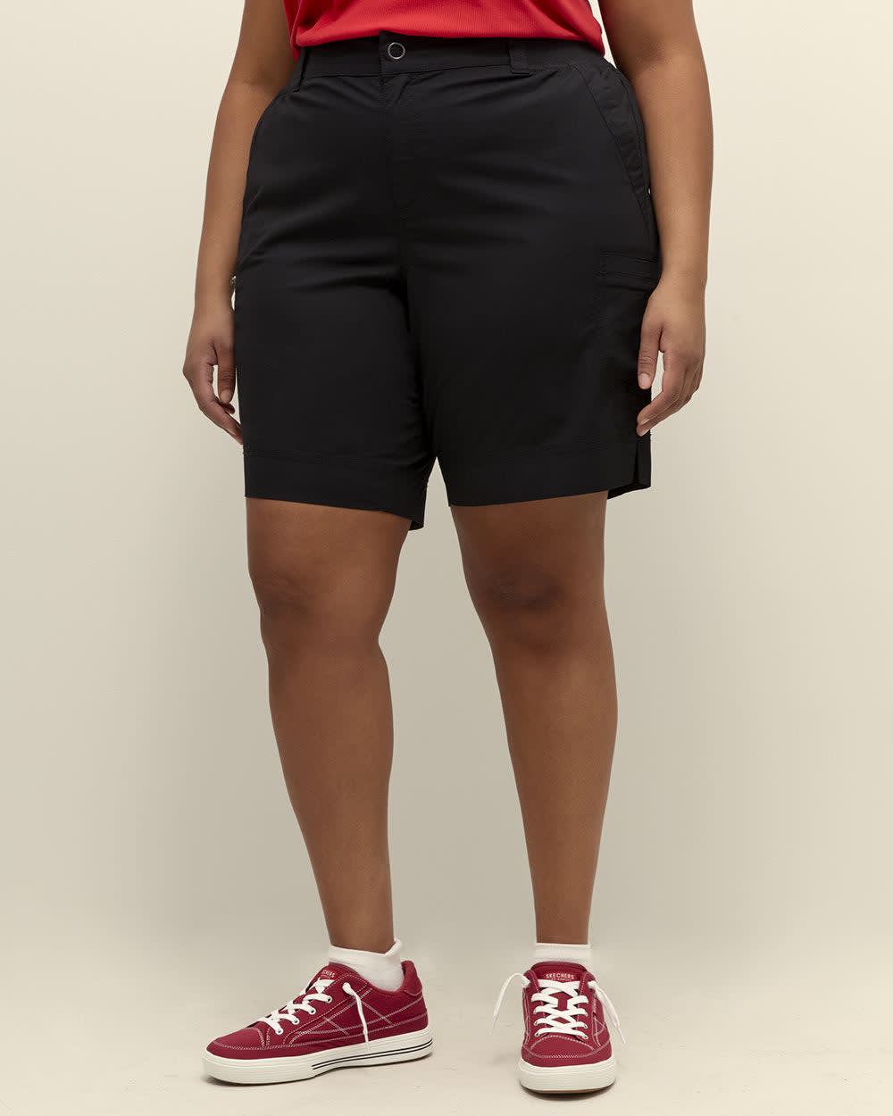 Cotton Bermuda with Ribbed Waistband Black 2 Cotton Bermuda with Ribbed Waistband Black