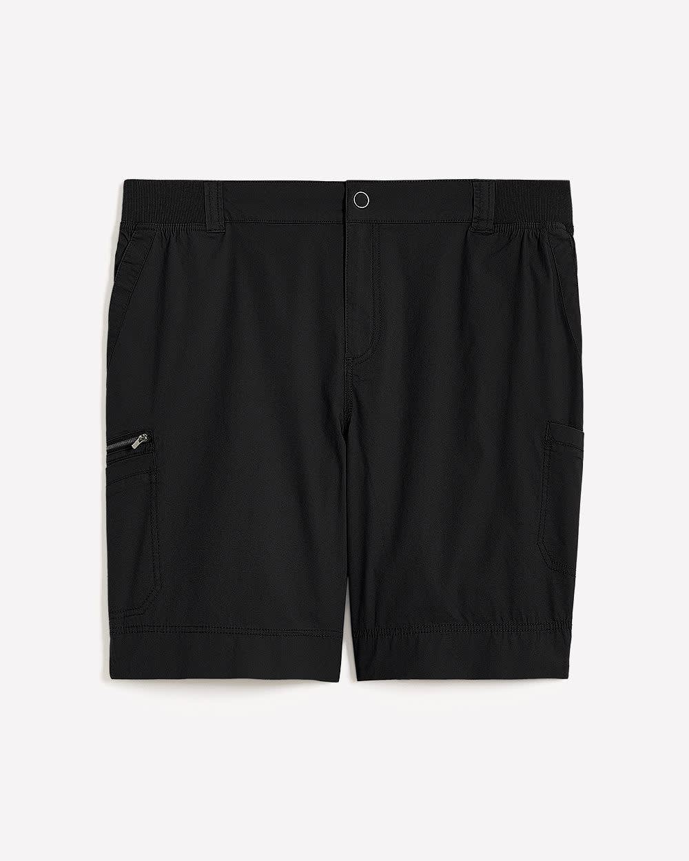Cotton Bermuda with Ribbed Waistband Black 5 Cotton Bermuda with Ribbed Waistband Black