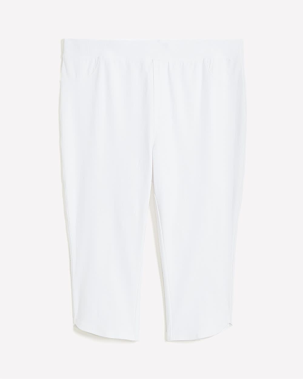 White Capri Legging with Tulip Hem - PENN. Essentials Bright White 6 White Capri Legging with Tulip Hem - PENN. Essentials Bright White
