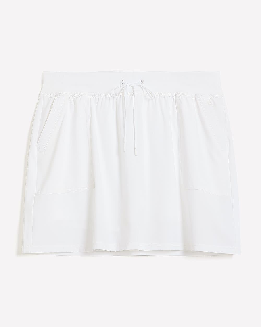 Responsible, Woven Skort with Elastic Waistband - Active Zone Bright white