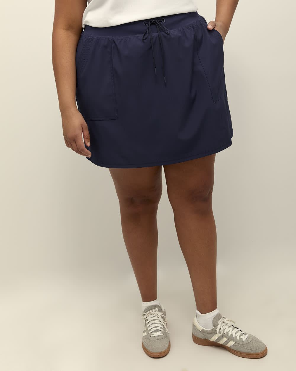 Responsible, Woven Skort with Elastic Waistband - Active Zone Evening blue