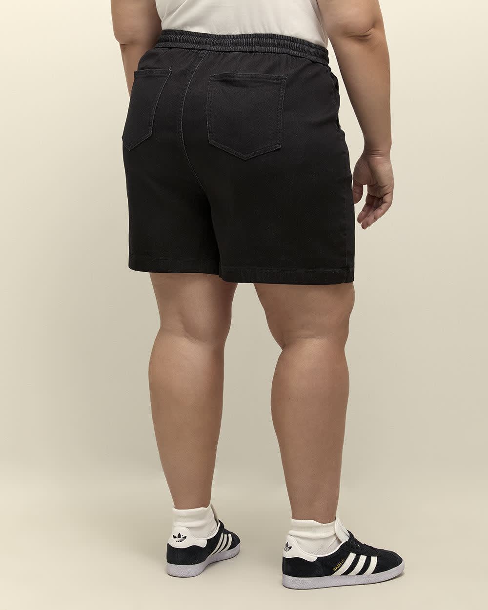 Knit-Like Denim Shorts - d/C JEANS Denim Black 3 Knit-Like Denim Shorts - d/C JEANS Denim Black