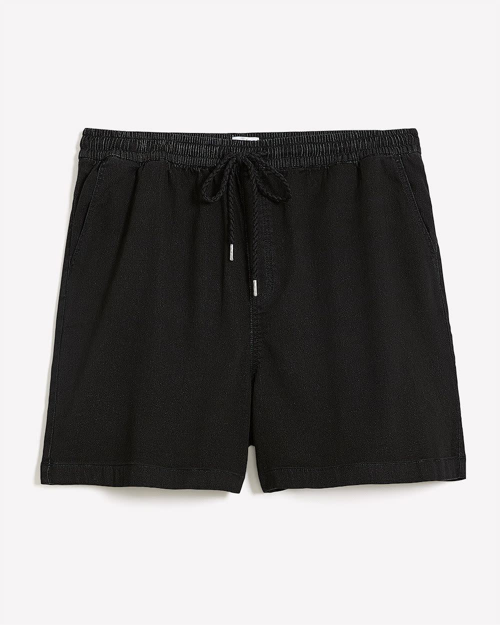 Knit-Like Denim Shorts - d/C JEANS Denim Black 5 Knit-Like Denim Shorts - d/C JEANS Denim Black