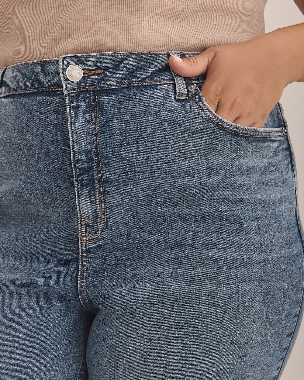 Classic-Fit High-Rise Cuffed Wide-Leg Jeans - d/C JEANS Medium blue denim 5 Classic-Fit High-Rise Cuffed Wide-Leg Jeans - d/C JEANS Medium blue denim