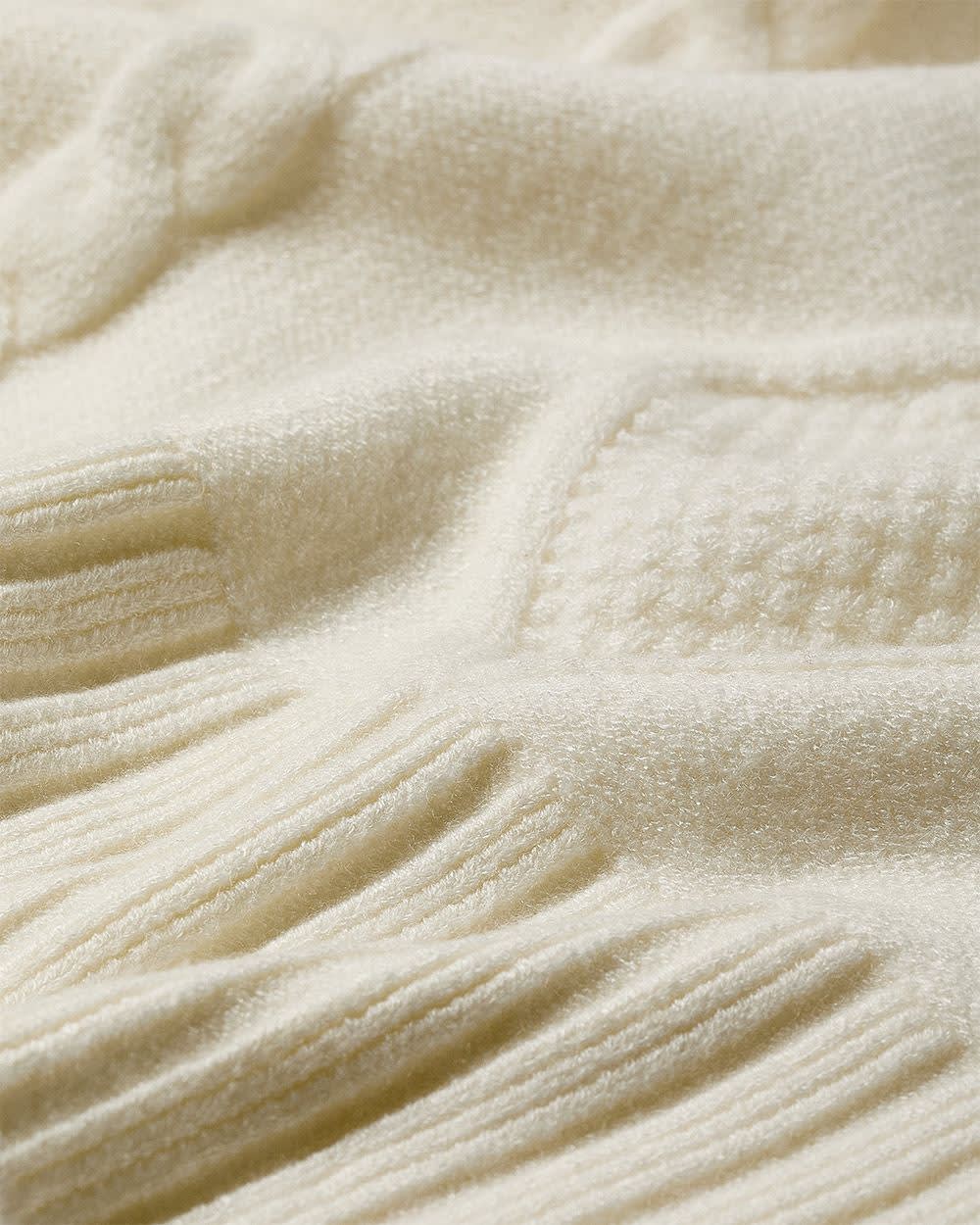 Tunic Sweater Cardigan with Cable Stitch Details Snow white 6 Tunic Sweater Cardigan with Cable Stitch Details Snow white