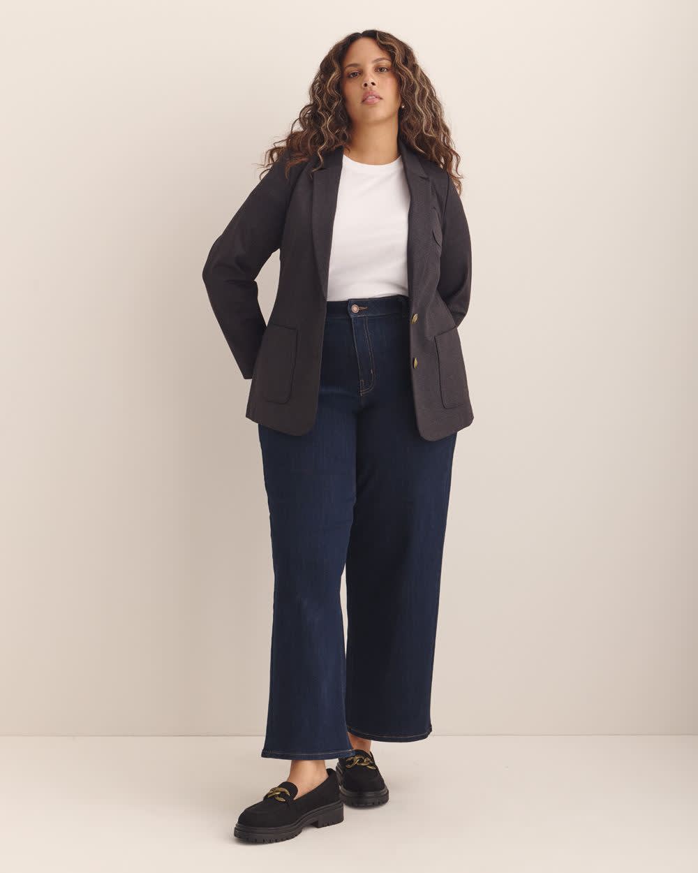 Striped Ponte de Roma Jacket with Tailoring Collar Varsity stripes 2 Striped Ponte de Roma Jacket with Tailoring Collar Varsity stripes