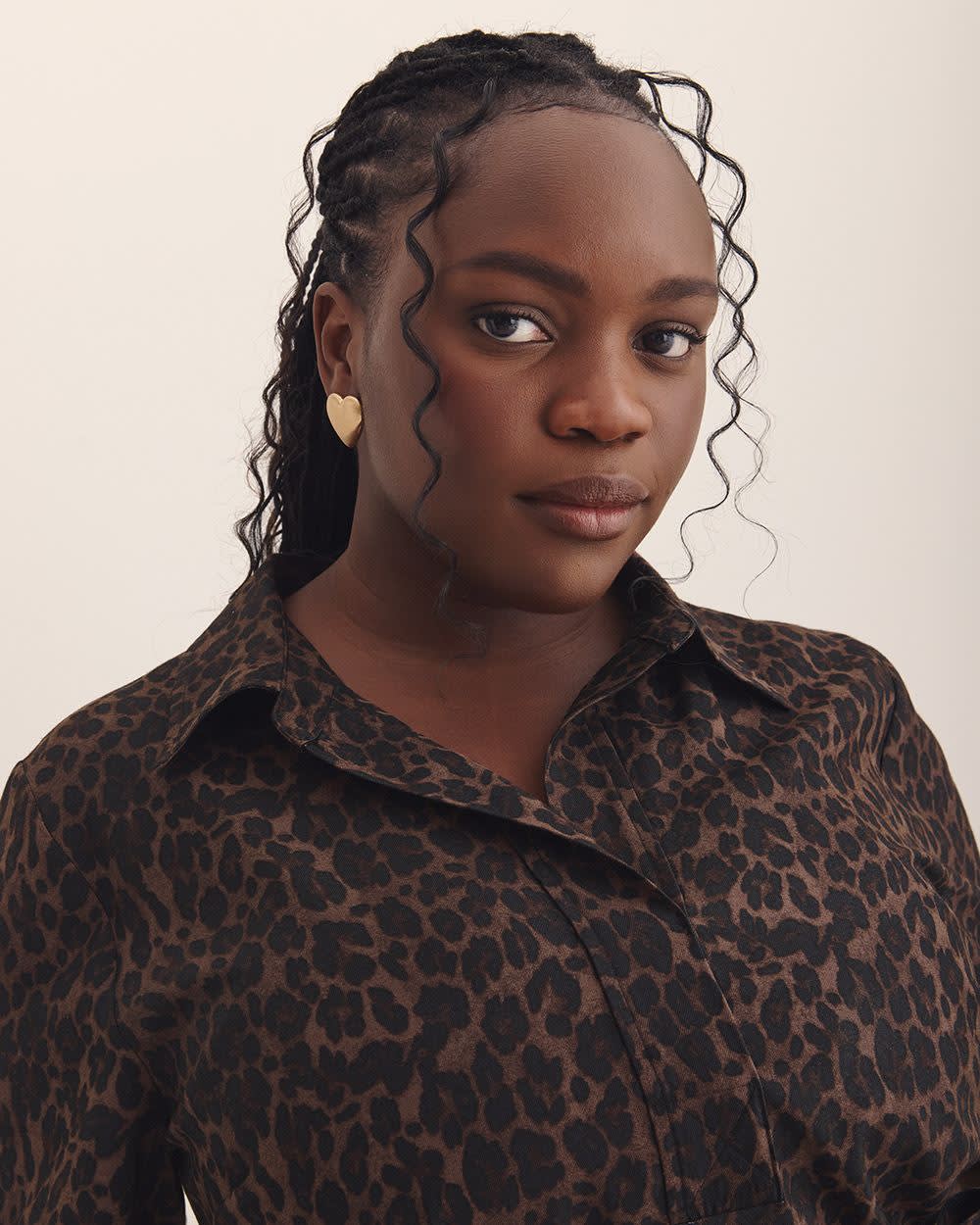 Leopard-Print Utility Dress - Addition Elle Java printed