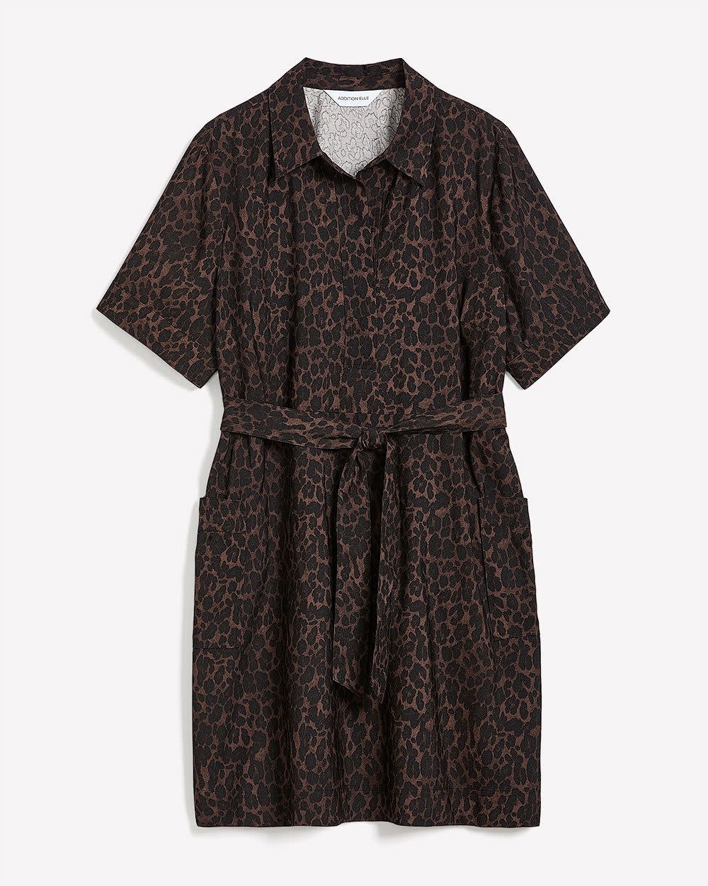 Leopard-Print Utility Dress - Addition Elle Java printed