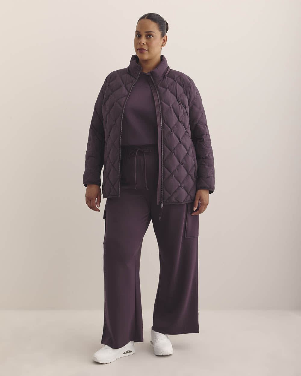 Responsible, Stitch Quilting Packable Jacket - Active Zone Plum perfect