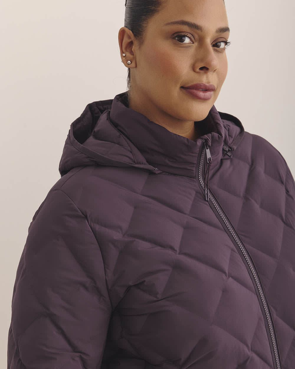 Responsible, Stitch Quilting Packable Jacket - Active Zone Plum perfect