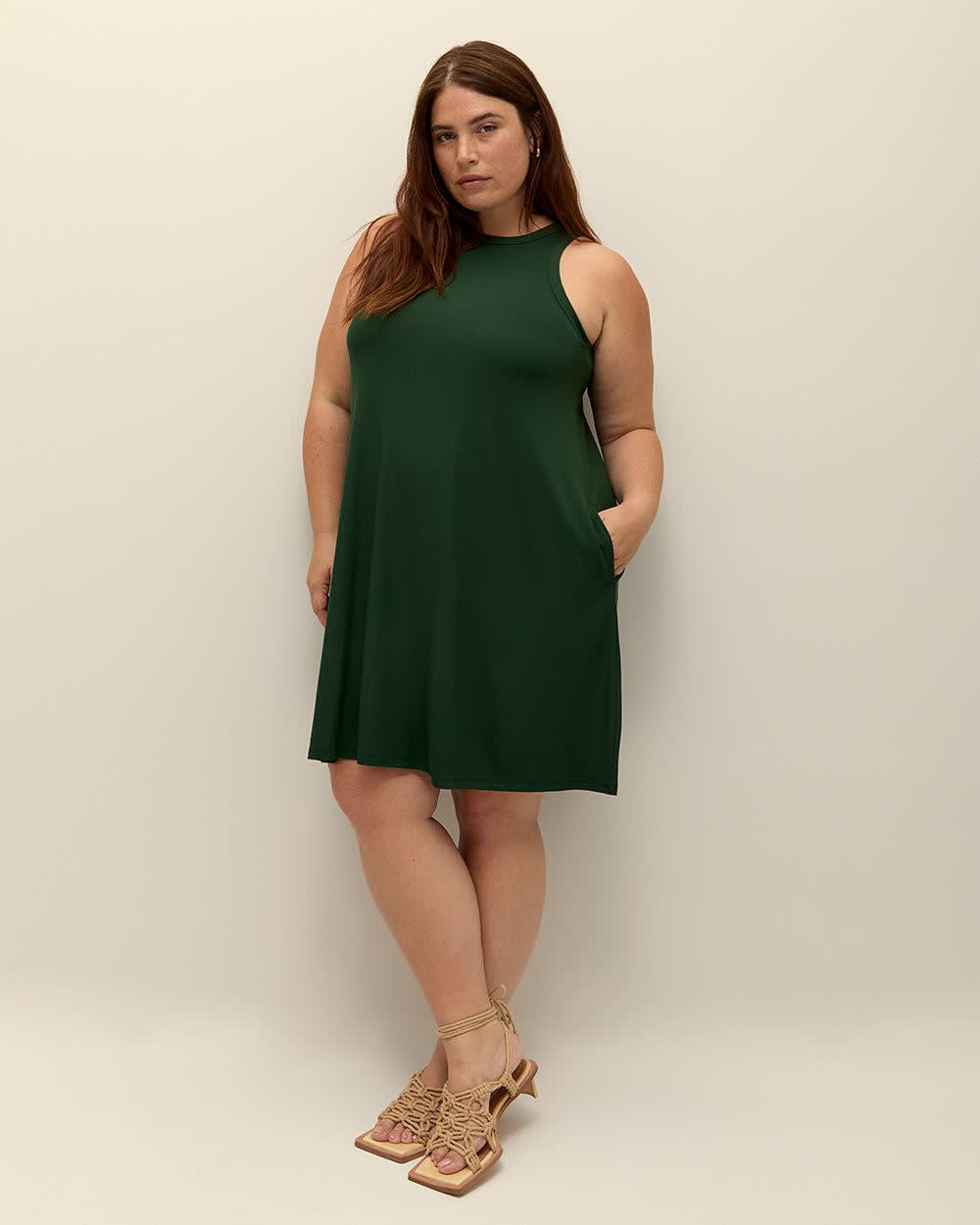 Responsible, Sleeveless Swing Halter Dress with Pockets Mountain View 2 Responsible, Sleeveless Swing Halter Dress with Pockets Mountain View