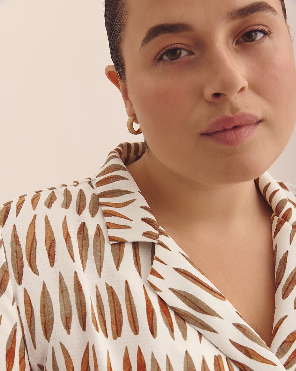 Wrap Dress with Notch Collar - Addition Elle Snow white printed 4 Wrap Dress with Notch Collar - Addition Elle Snow white printed