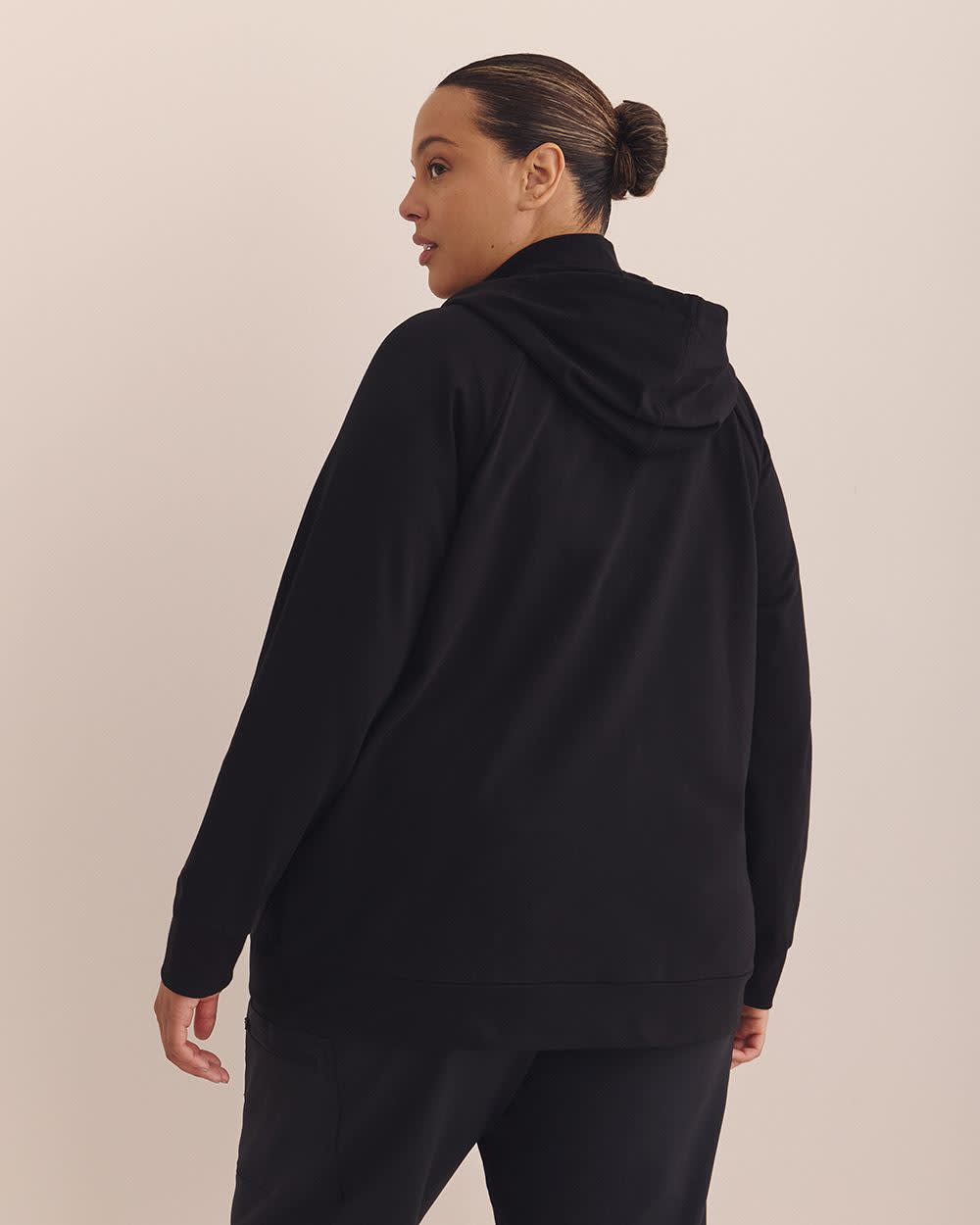 Long-Sleeve Hooded Zip Jacket - Active Zone Black 3 Long-Sleeve Hooded Zip Jacket - Active Zone Black