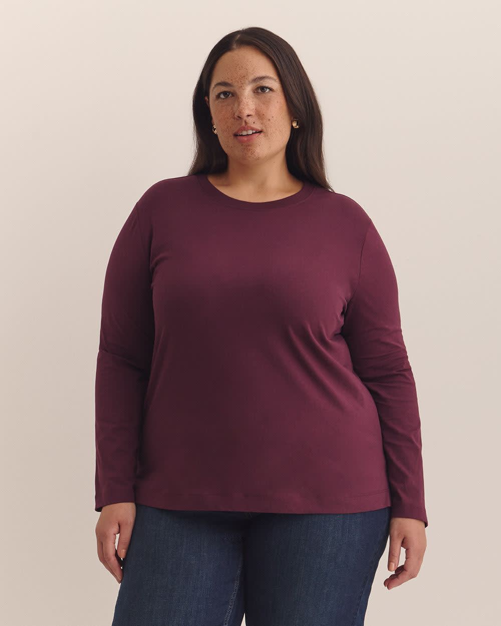 Long-Sleeve Crewneck Tee - Addition Elle - PENN. Essentials Winetasting