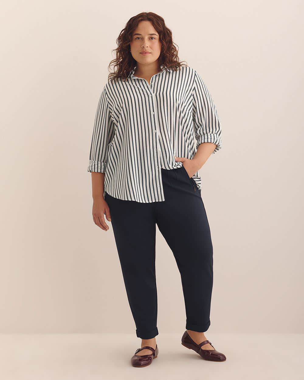 Dobby Buttoned Down Tunic Shirt Sky captain printed 1 Dobby Buttoned Down Tunic Shirt Sky captain printed