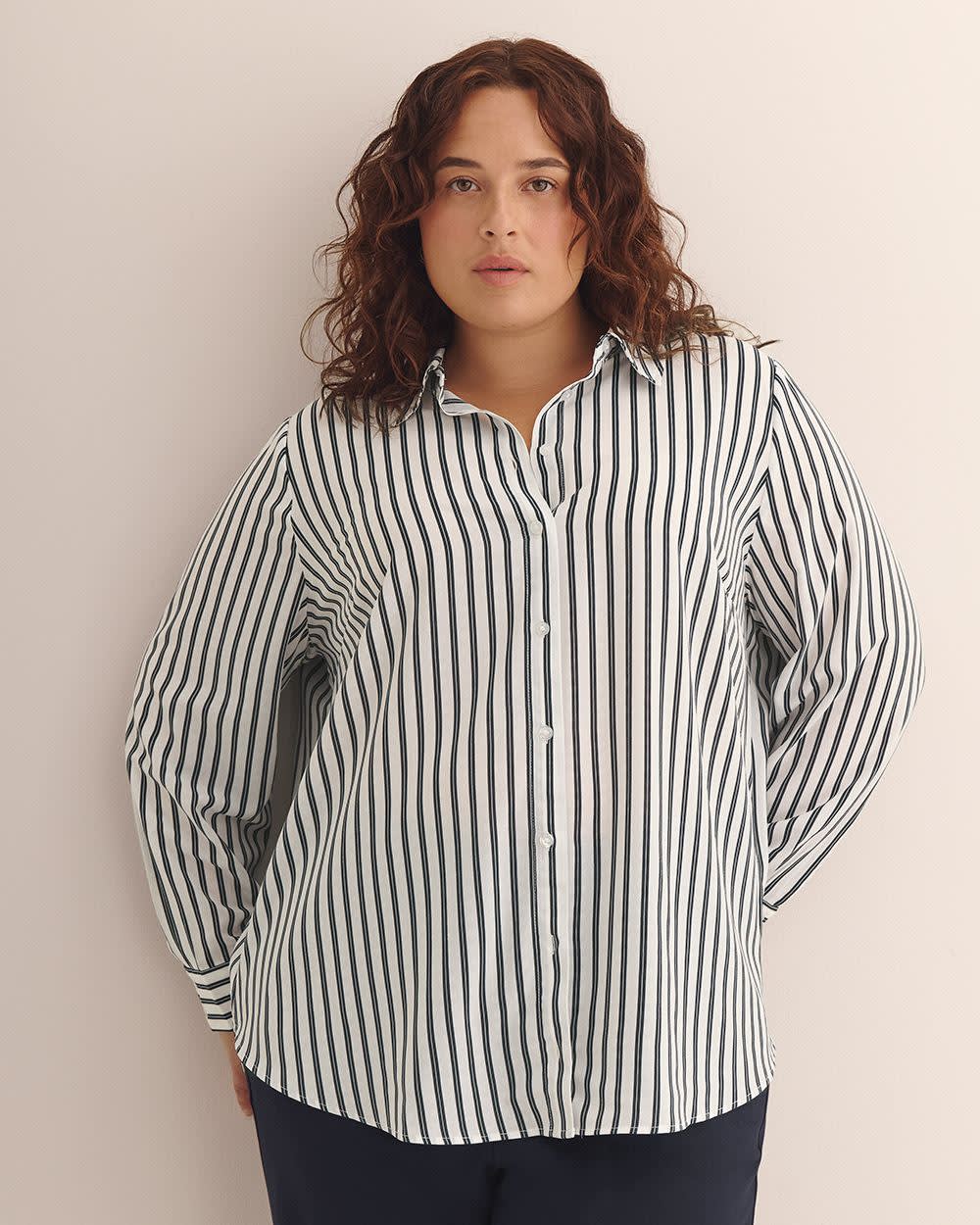 Dobby Buttoned Down Tunic Shirt Sky captain printed 2 Dobby Buttoned Down Tunic Shirt Sky captain printed