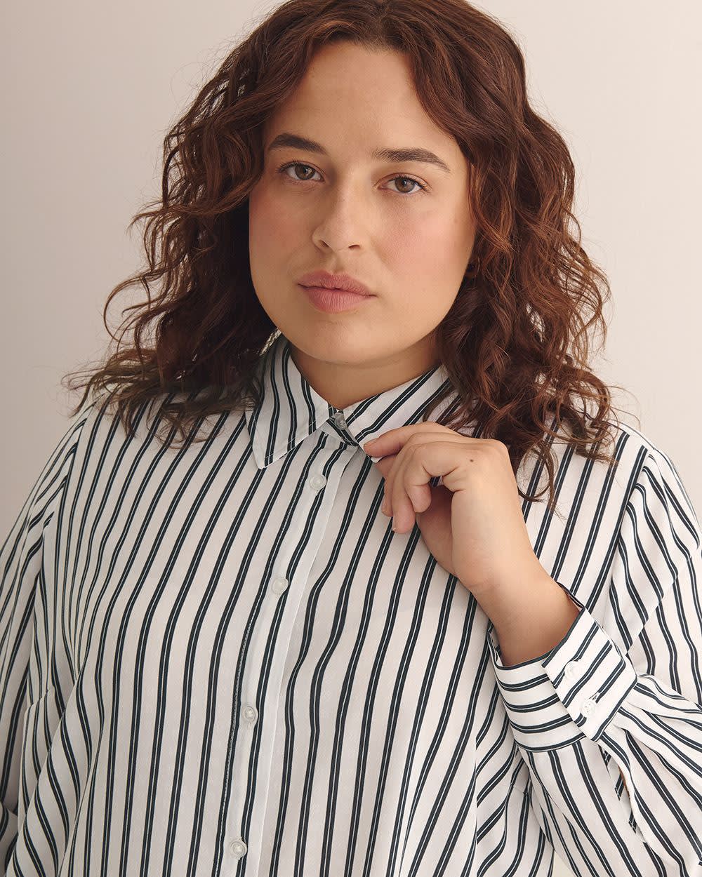 Dobby Buttoned Down Tunic Shirt Sky captain printed 4 Dobby Buttoned Down Tunic Shirt Sky captain printed