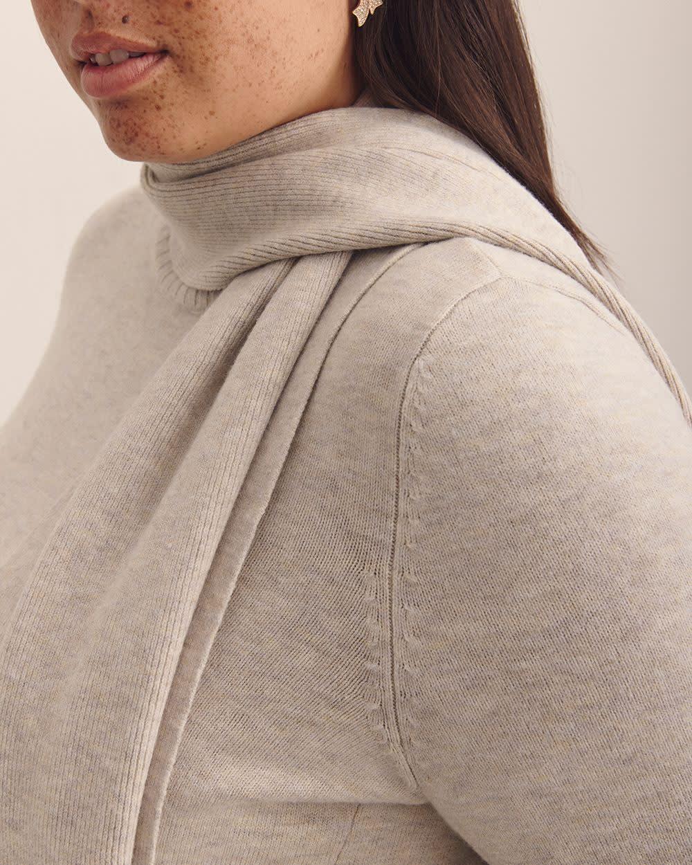 Responsible, Scarf Sweater - Addition Elle Light oat mix 5 Responsible, Scarf Sweater - Addition Elle Light oat mix