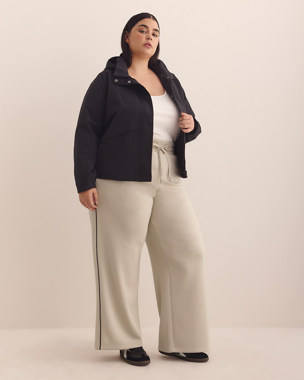 Wide-Leg Knit Pant - Active Zone Pumice stone 1 Wide-Leg Knit Pant - Active Zone Pumice stone