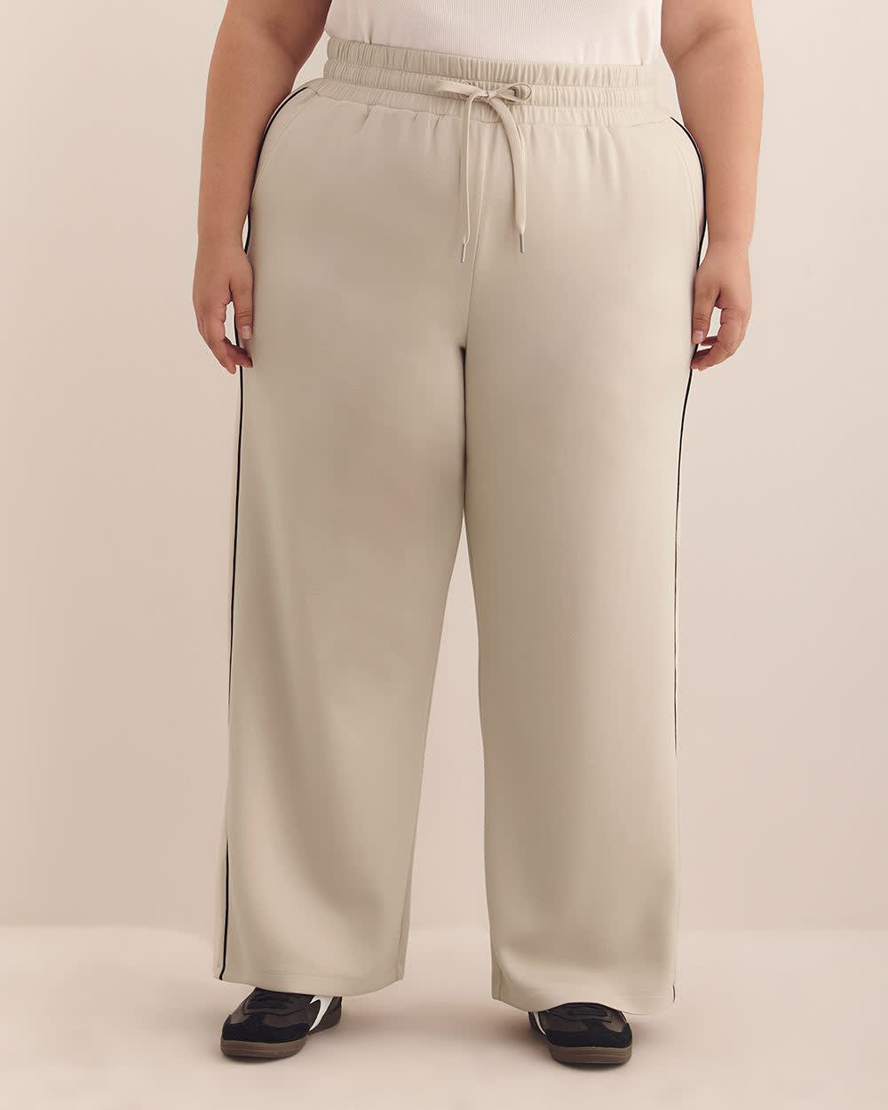 Wide-Leg Knit Pant - Active Zone Pumice stone 2 Wide-Leg Knit Pant - Active Zone Pumice stone