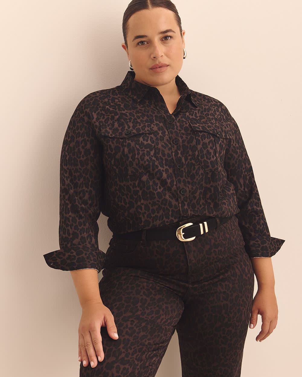 Utility Boxpleat Pocket Shirt - Addition Elle Java printed 1 Utility Boxpleat Pocket Shirt - Addition Elle Java printed