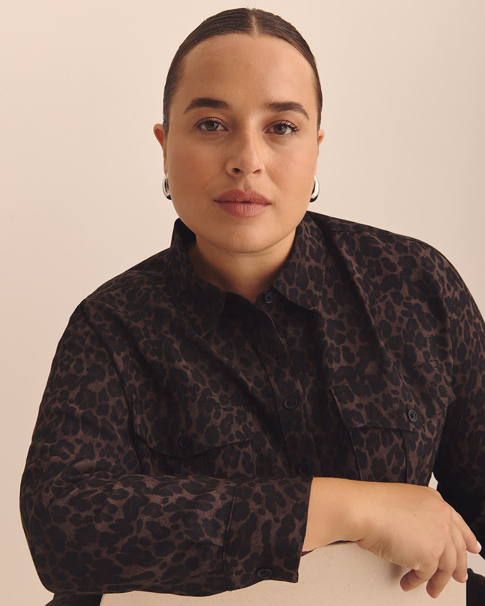Utility Boxpleat Pocket Shirt - Addition Elle Java printed 4 Utility Boxpleat Pocket Shirt - Addition Elle Java printed