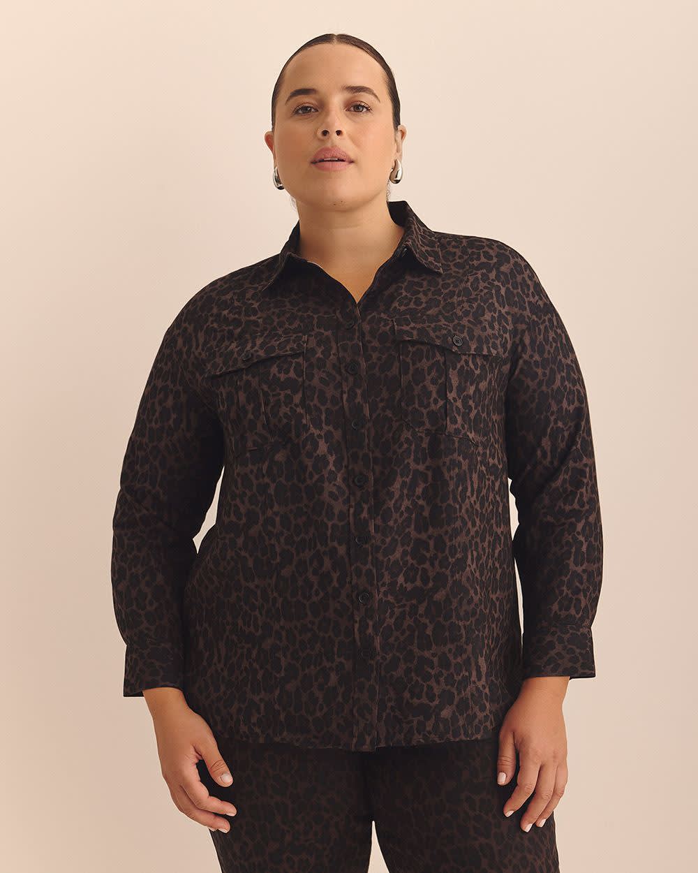 Utility Boxpleat Pocket Shirt - Addition Elle Java printed 5 Utility Boxpleat Pocket Shirt - Addition Elle Java printed