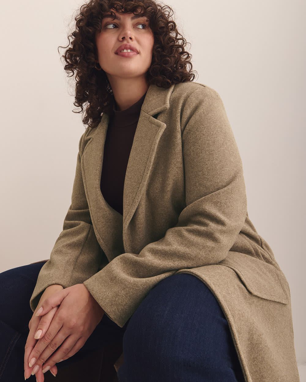 Long Unlined Car Coat Beige Mix 4 Long Unlined Car Coat Beige Mix