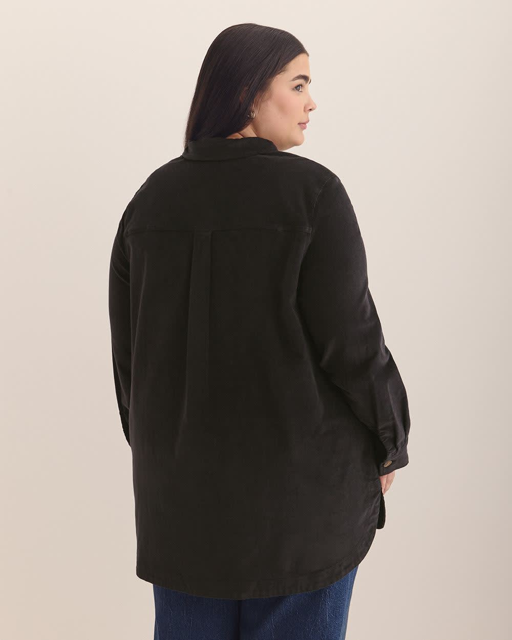 Corduroy Buttoned Down Shirt with Patch Pockets Phantom 3 Corduroy Buttoned Down Shirt with Patch Pockets Phantom