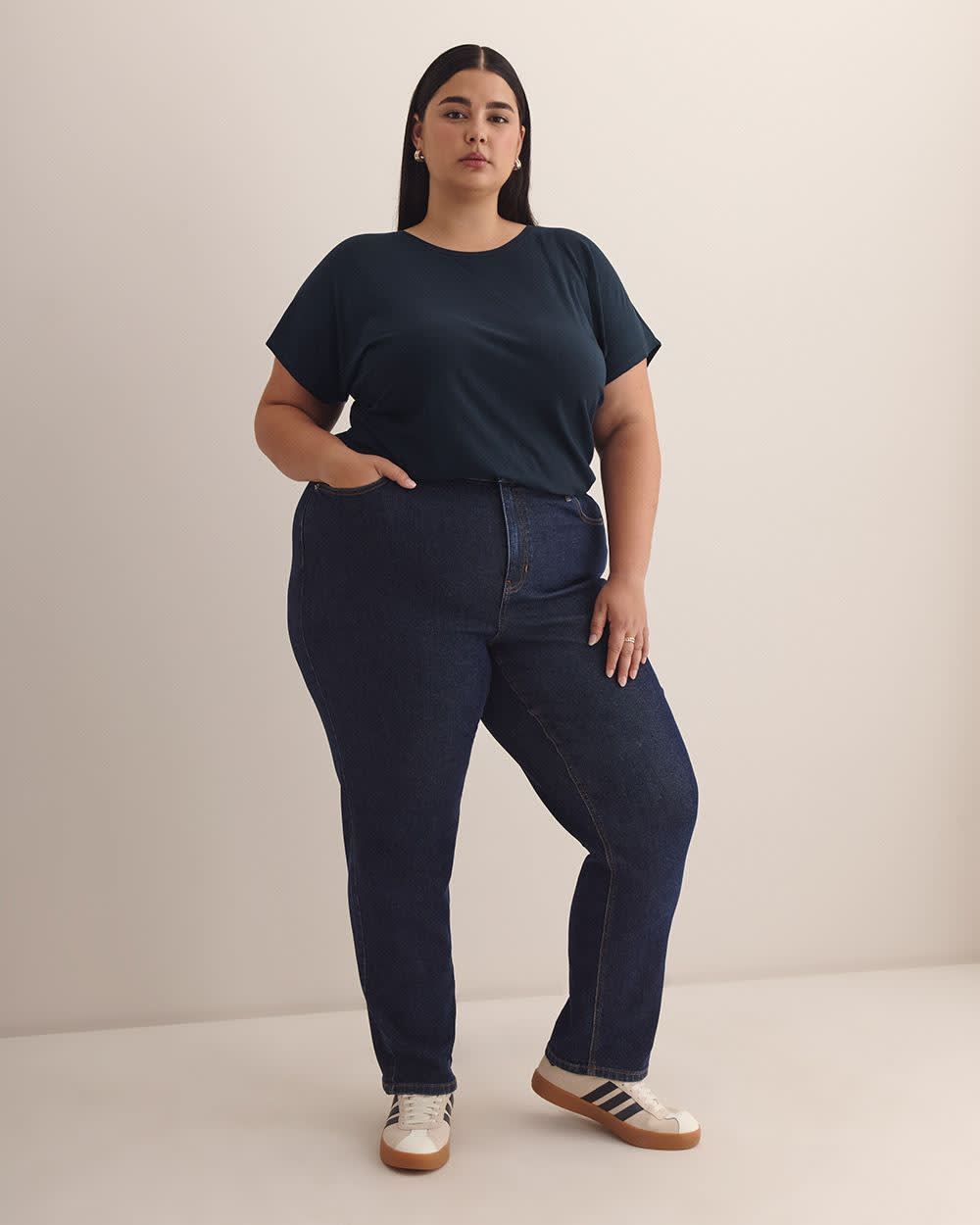 Modern-Fit Extended-Sleeve Ribbed Tee - PENN. Essentials Sky captain 2 Modern-Fit Extended-Sleeve Ribbed Tee - PENN. Essentials Sky captain