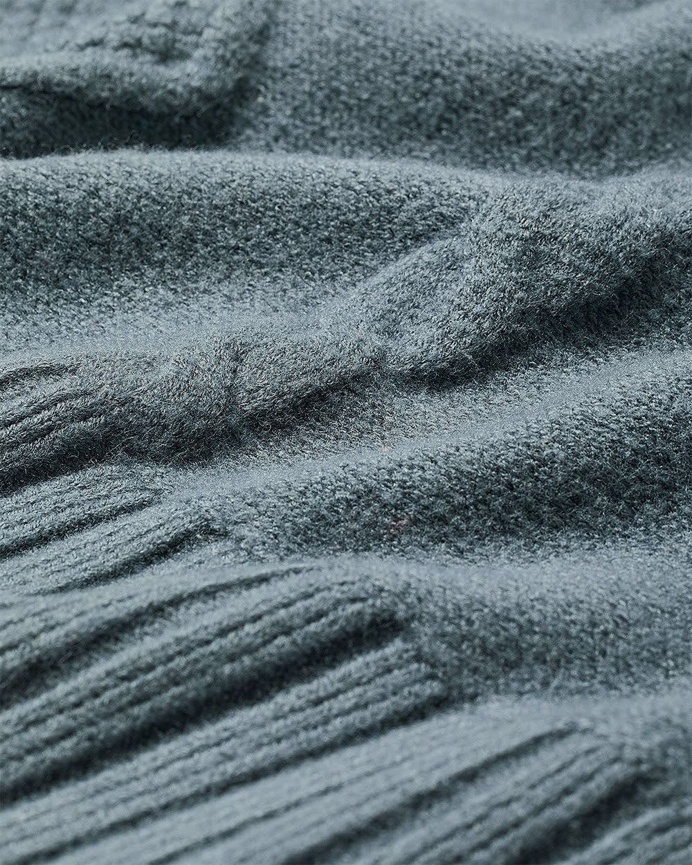 Tunic Sweater Cardigan with Cable Stitch Details Stormy weather 6 Tunic Sweater Cardigan with Cable Stitch Details Stormy weather