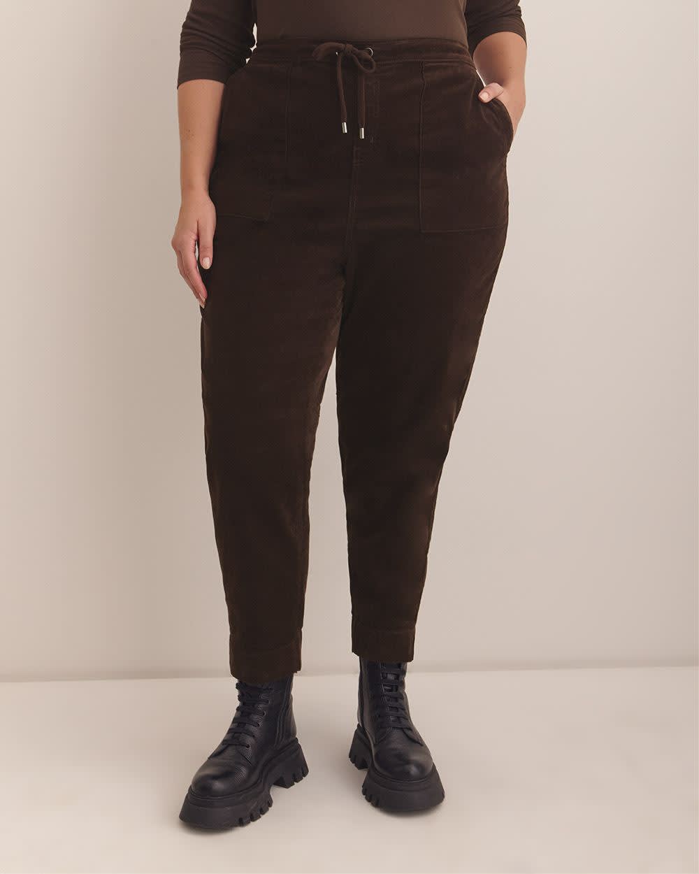 Corduroy Tapered-Leg Jogger Pant Coffee bean 2 Corduroy Tapered-Leg Jogger Pant Coffee bean