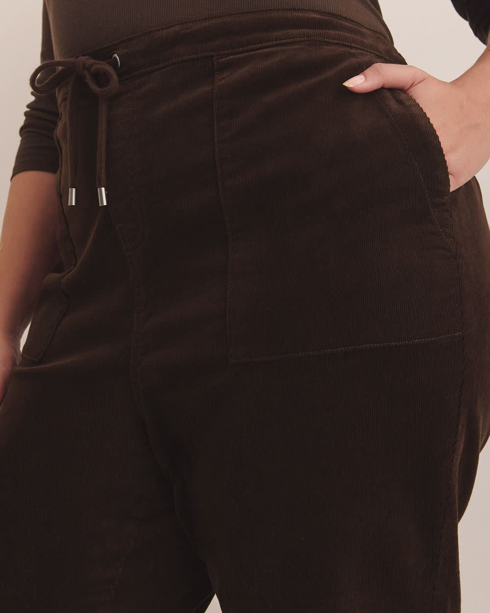 Corduroy Tapered-Leg Jogger Pant Coffee bean 5 Corduroy Tapered-Leg Jogger Pant Coffee bean