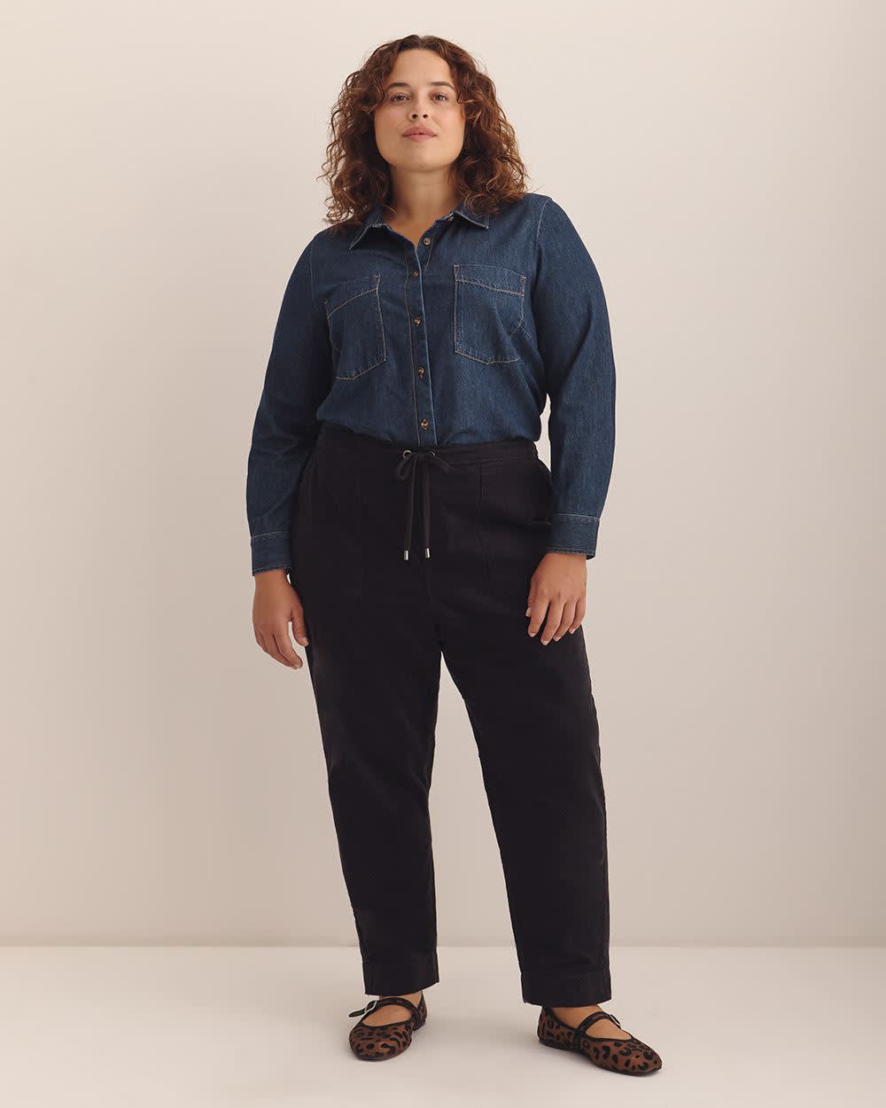 Corduroy Tapered-Leg Jogger Pant Phantom
