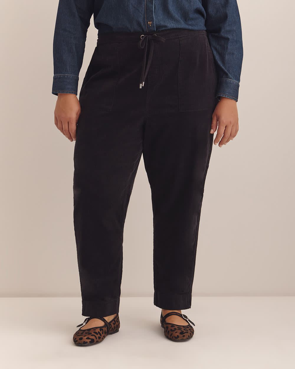Corduroy Tapered-Leg Jogger Pant Phantom