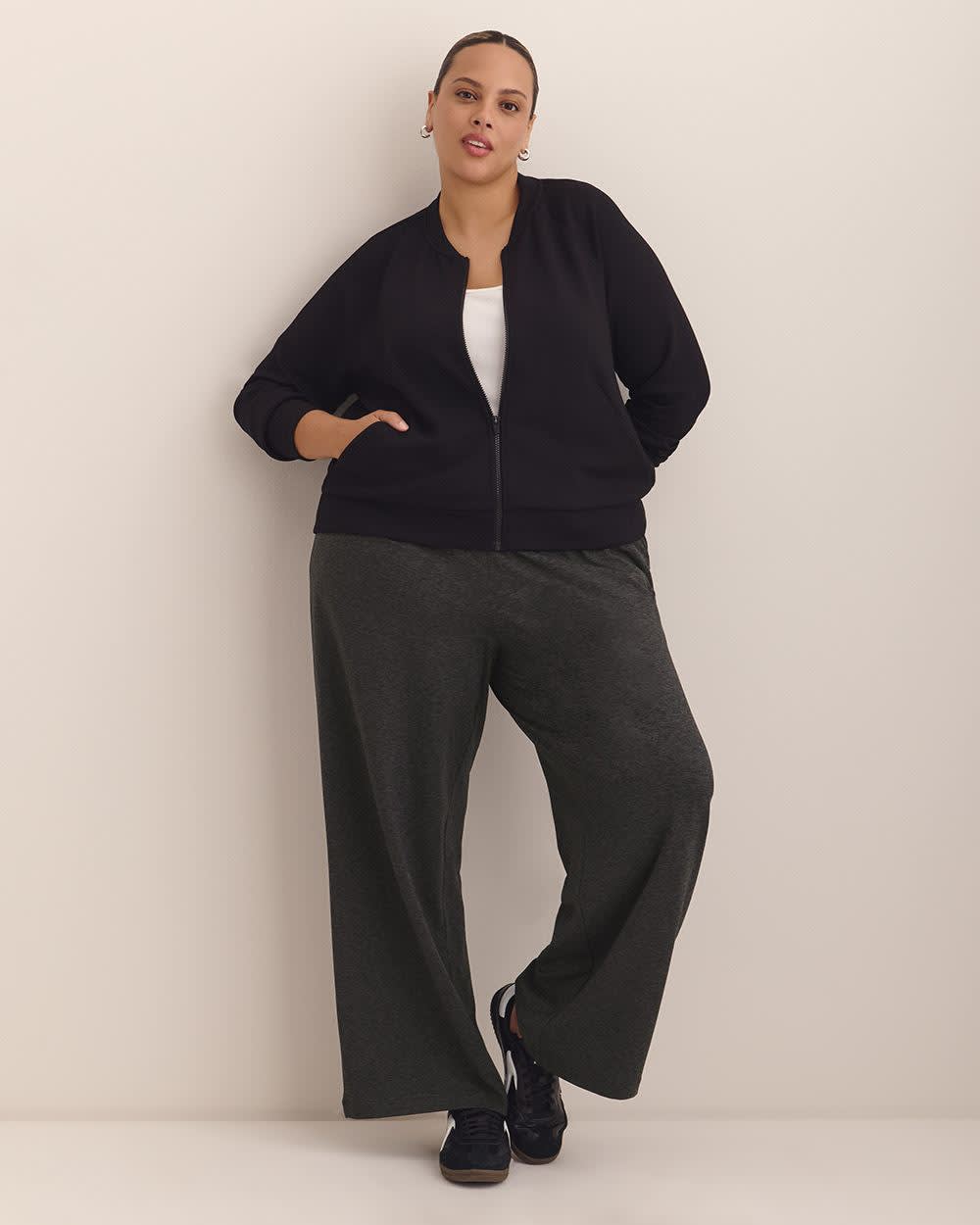 Rib Knit Jacket - Active Zone Black 2 Rib Knit Jacket - Active Zone Black