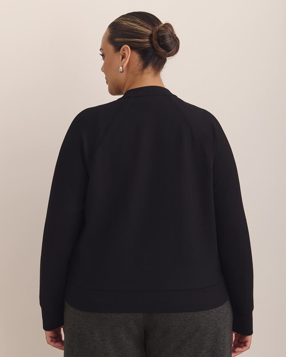 Rib Knit Jacket - Active Zone Black 3 Rib Knit Jacket - Active Zone Black