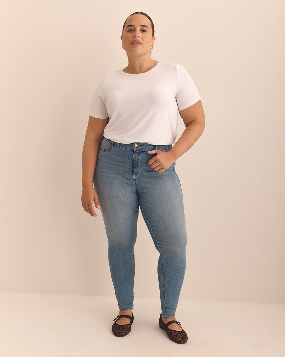 24-7 Denim Jegging - Addition Elle Light medium blue denim