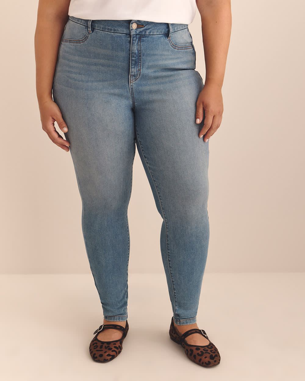 24-7 Denim Jegging - Addition Elle Light medium blue denim